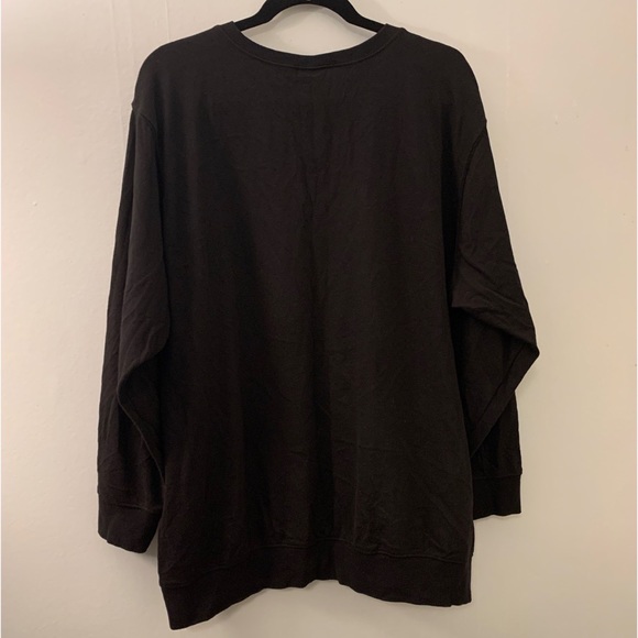 NEVER WORN Torrid 3 French Terry Notch Neck Sweatshirt - Black - Picture 6 of 14